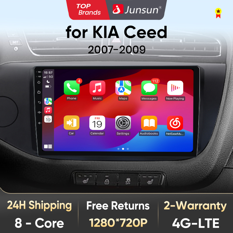 Junsun V1pro Drahtlose Carplay Android Auto Radio Für KIA CEED 2007 2008 2009 4G Auto Intelligente Systeme GPS DSP 2din Autoradio