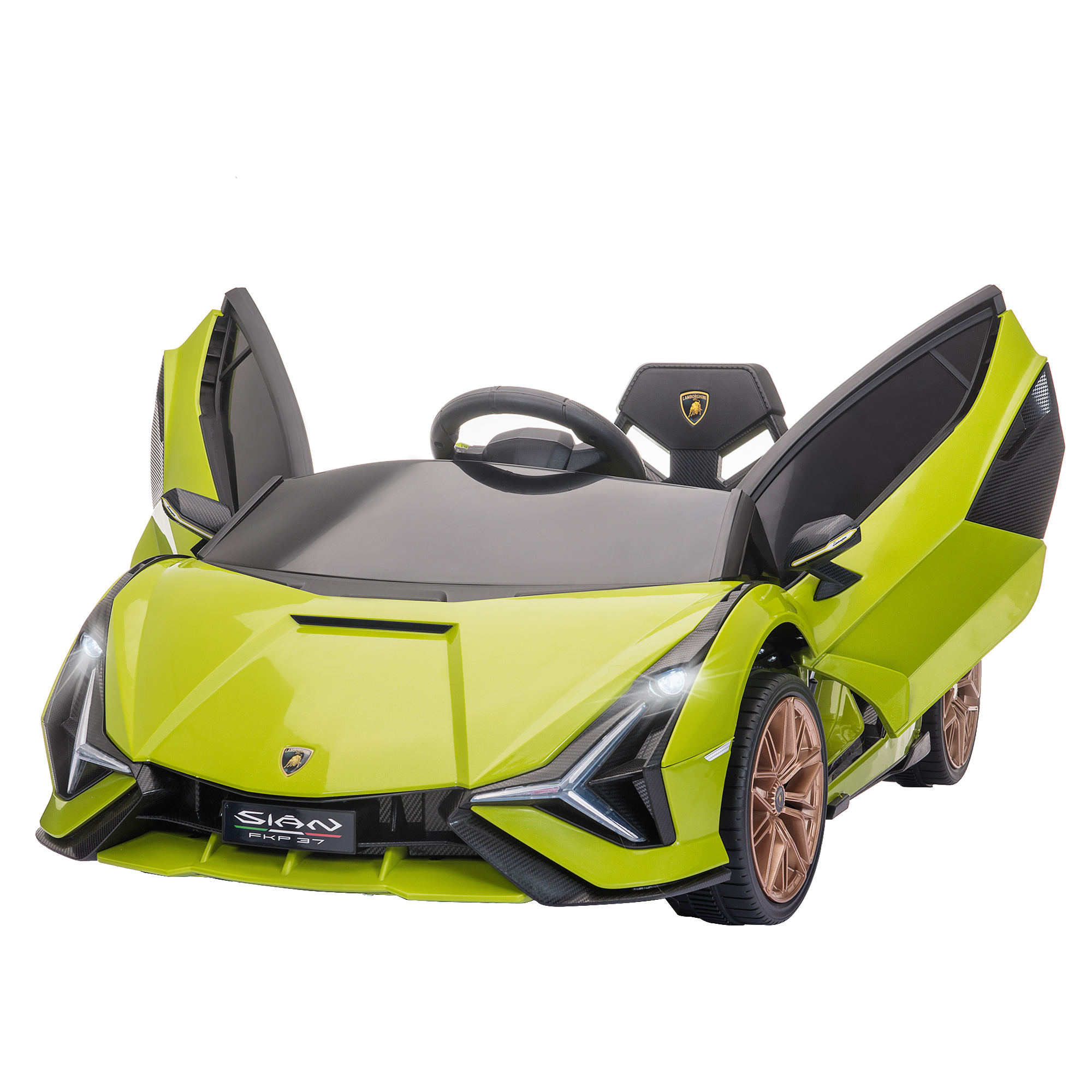 Электромобиль HOMCOM для детей, спортивный электромобиль Lamborghini Sian 12 В - V. Max. 5 км/ч с дистанционным управлением 2.4G