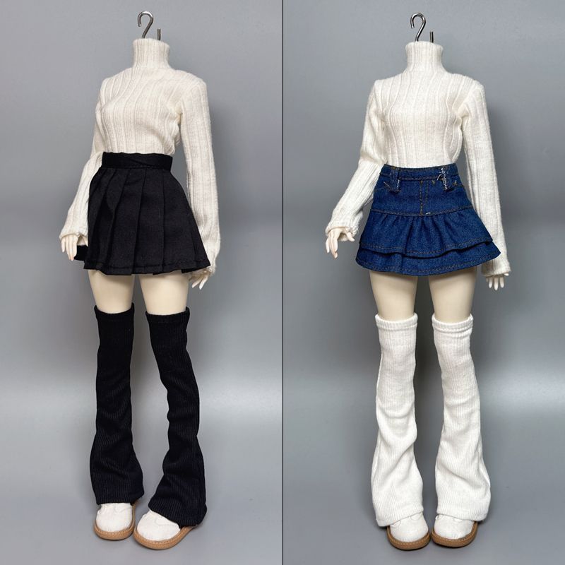 No Doll，New 30/45/60cm Doll's Clothes for 1/3 1/4 1/6 Bjd Doll High-neck Ribbed Sweater Diy Girl Toys Dress Up Doll Accessories