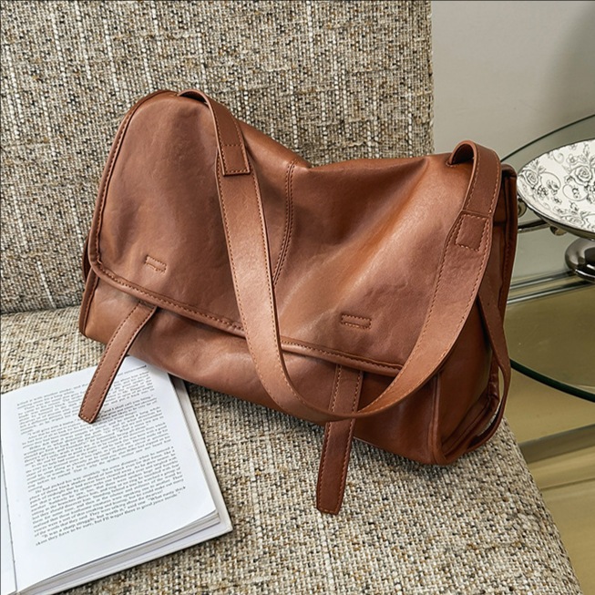 Tas Selempang Kapasitas Besar Vintage untuk Wanita Tas Bahu Tas Belanja Tas Kelas untuk Anak Perempuan Tas Desainer Tas Tote Wanita Сумка