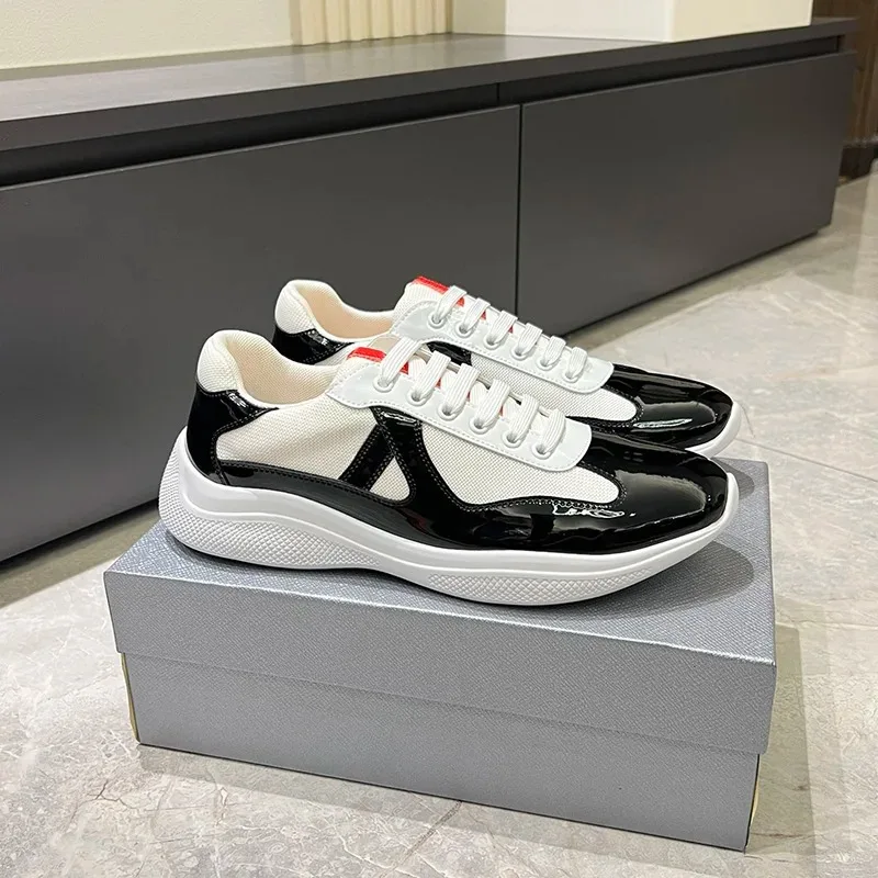 Leatherpatient Lace folding Genuine leathery Couple Shoes women's Sneakers High-end Luxury Brand Designer Shoes P36-46
