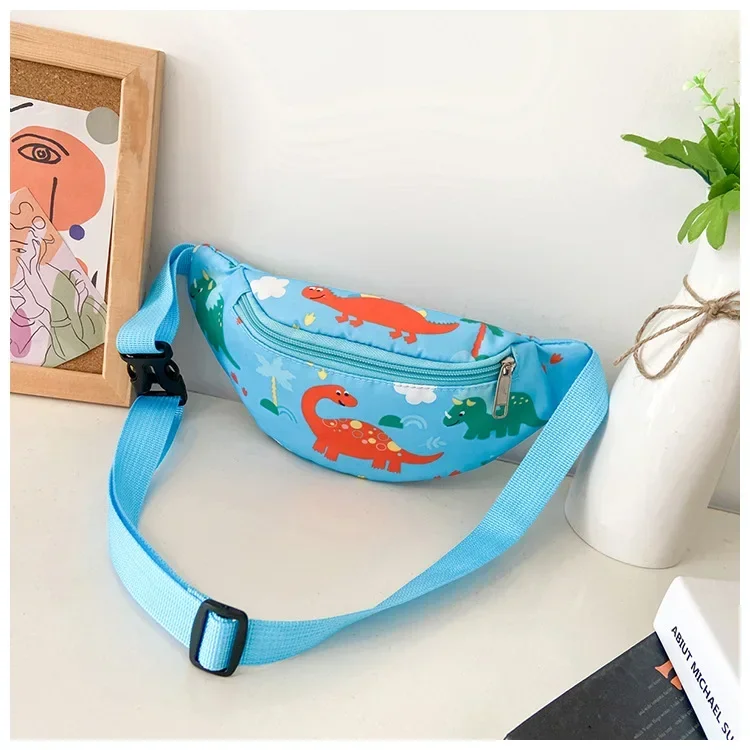 Riñonera con estampado de dibujos animados para niños y niñas, bolso de cintura con cremallera para deportes, monedero cruzado para correr, 2024