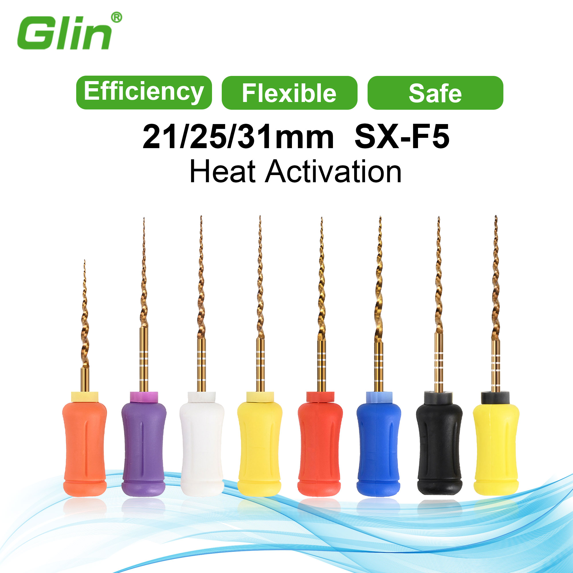 Dental Tools Gold Flexible Files Hand Endo Rotary Files Golden Endodontic Files 21/25mm NITI Endo Titanium Instrument Dentistry