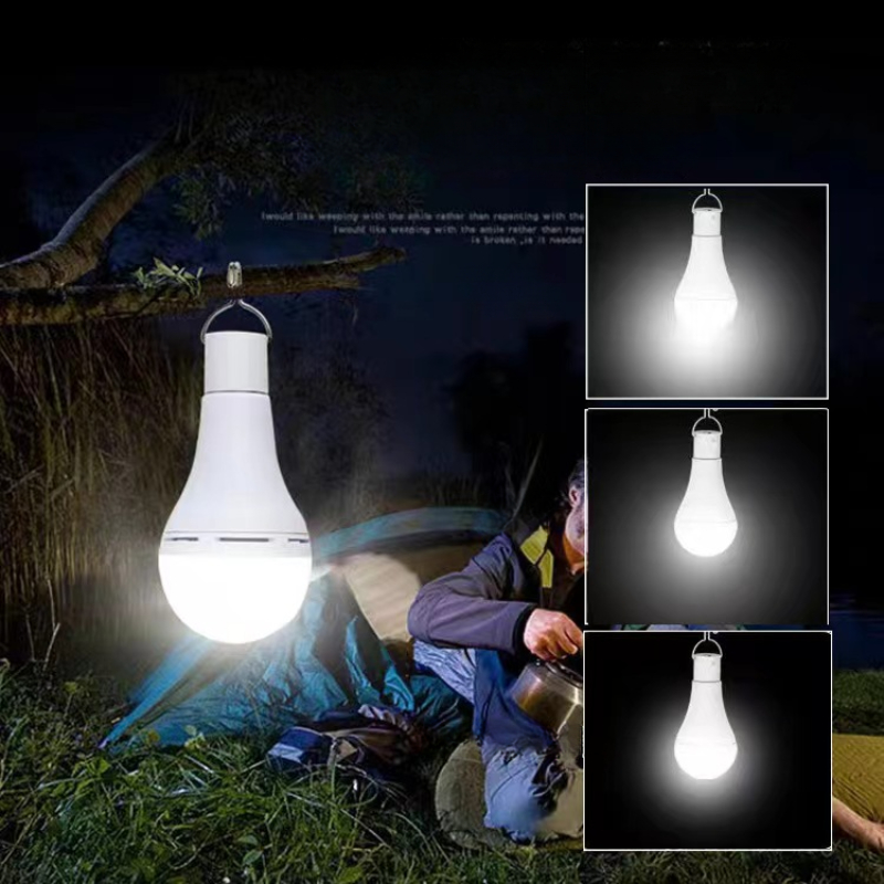 Ampoule solaire LED avec crochet, étanche, pour l'extérieur, Camping, économie d'énergie, jardin, cour, chemin