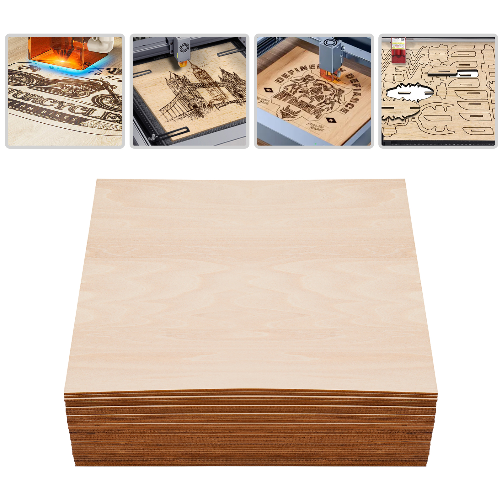 Feuilles de tilleul 30 pièces – 3 mm d'épaisseur, bords lisses, haute résistance, pour l'artisanat, les meubles, l'emballage et les projets de bricolage à domicile