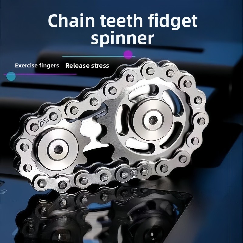 New Sprockets Flywheel Fingertip Gyro Fidget Spinner Antistress Anxiety Metal Bike Chains EDC Spinner Fidget Toys For Adult