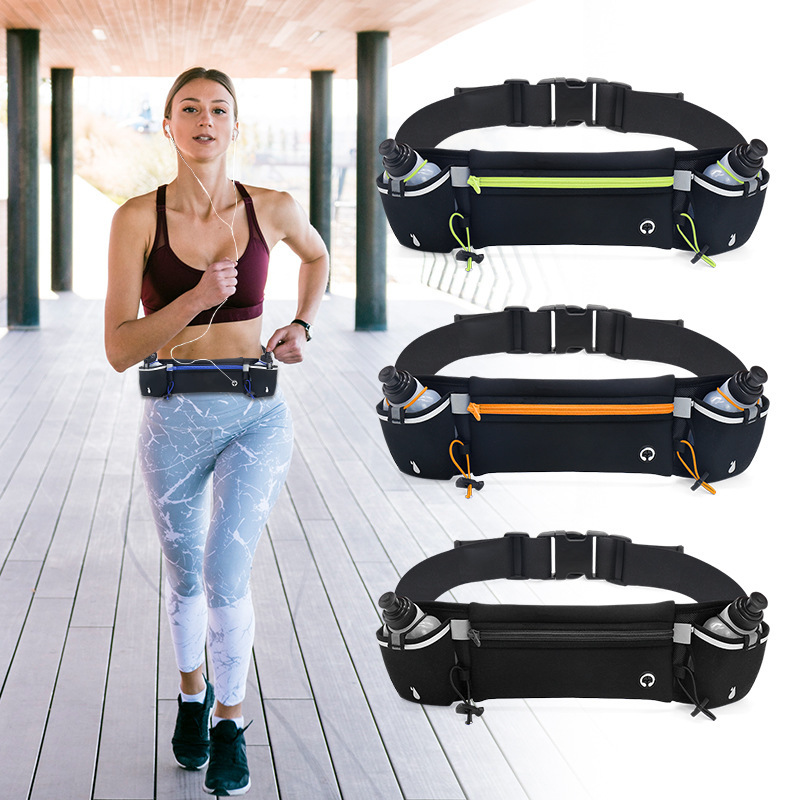 1-teiliger Laufgürtel mit Wasserflaschen, Gürteltasche für 7-Zoll-Handys, Hüfttasche zum Wandern, Klettern, für Männer/Frauen, Marathon, Trail
