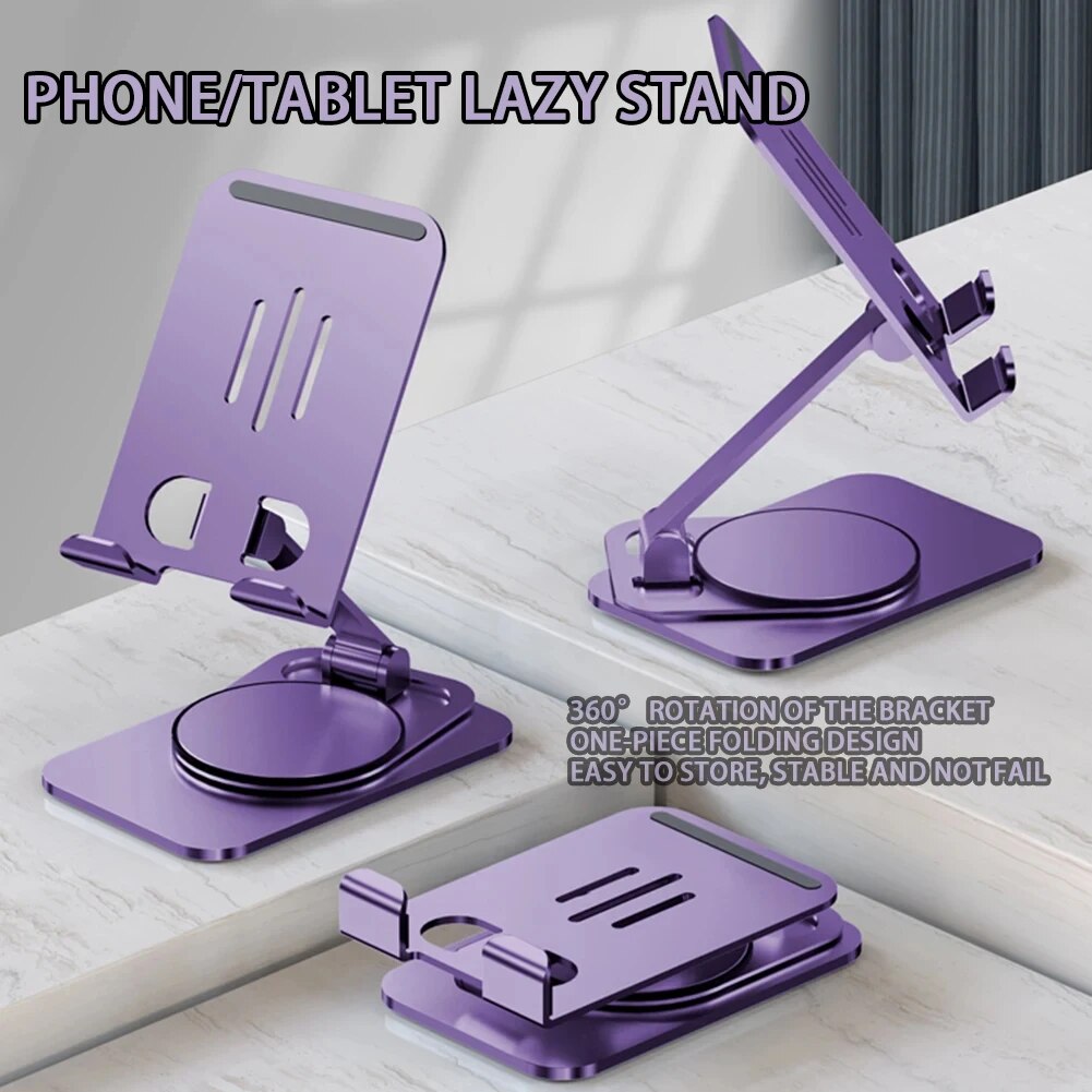Supporto per tablet PC girevole a 360 gradi in metallo per telefono cellulare Supporto pieghevole portatile pigro Supporto per telefono cellulare K61 Espansione del supporto dal vivo