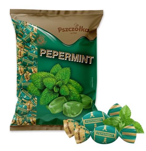 Cukierki Peppermint - z olejkiem miętowym 1kg Pszczółka