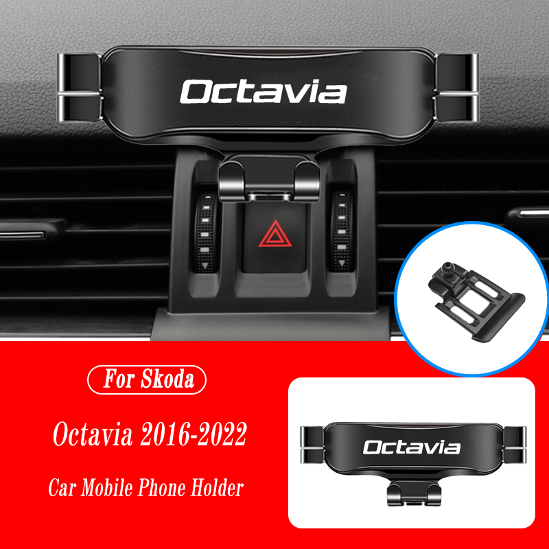 Support de téléphone portable pour voiture, pour Skoda Octavia 2016 – 2022, supports de ventilation, support de Navigation GPS par gravité, accessoires de voiture
