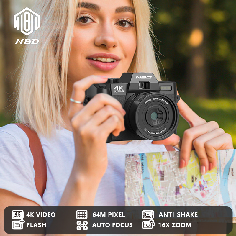 Aparat cyfrowy NBD 4K 48MP kamera z autofokusem WiFi fotografia obsługa bez użycia baterii aparat cyfrowy odpowiedni dla początkujących