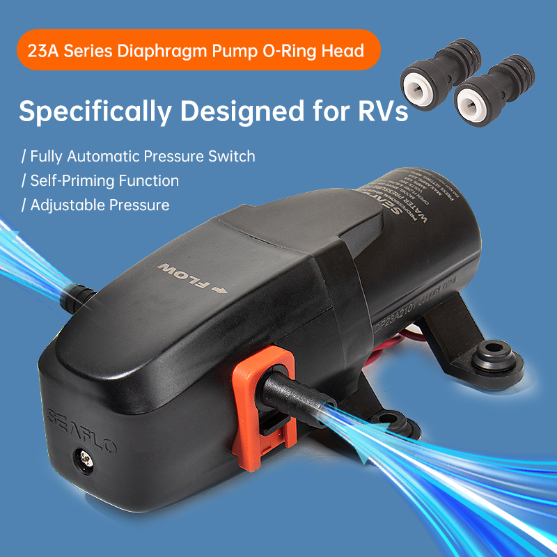 12-V-DC-Membranpumpe für Wohnmobile, Marine- und Autobatterieanwendungen, selbstansaugende automatische Wasserpumpe