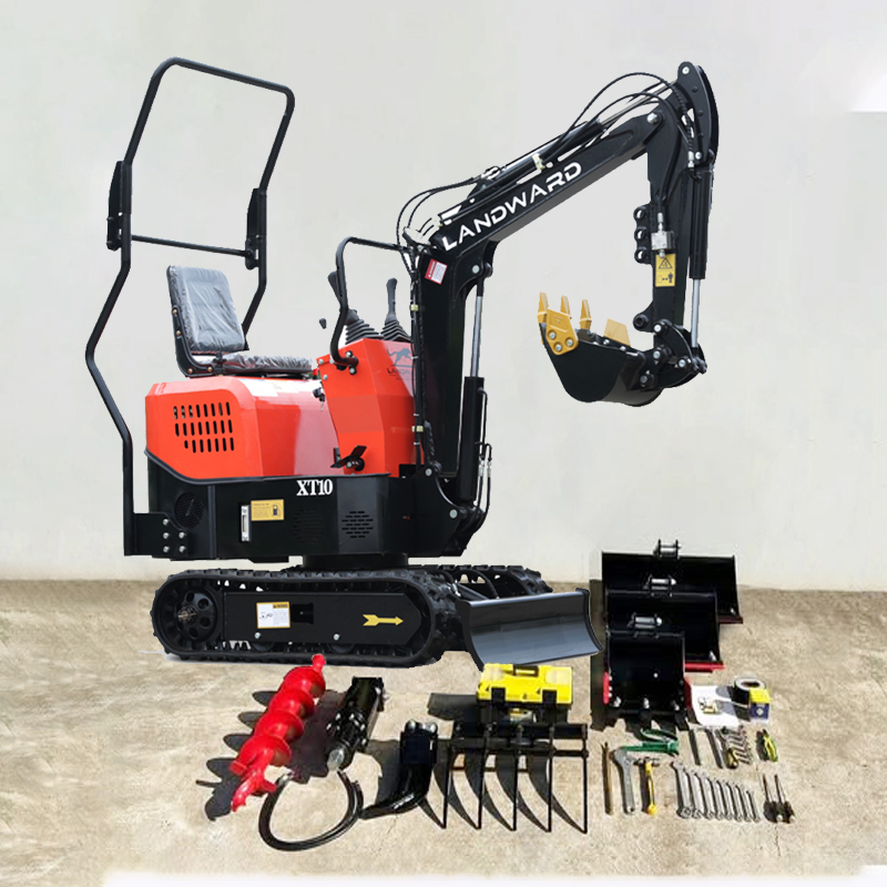 1 tonelada escavadeira máquinas ferramentas agrícolas xt10 mini escavadeira euro 5 motor diesel rastreador mini escavadeira acessórios personalizados