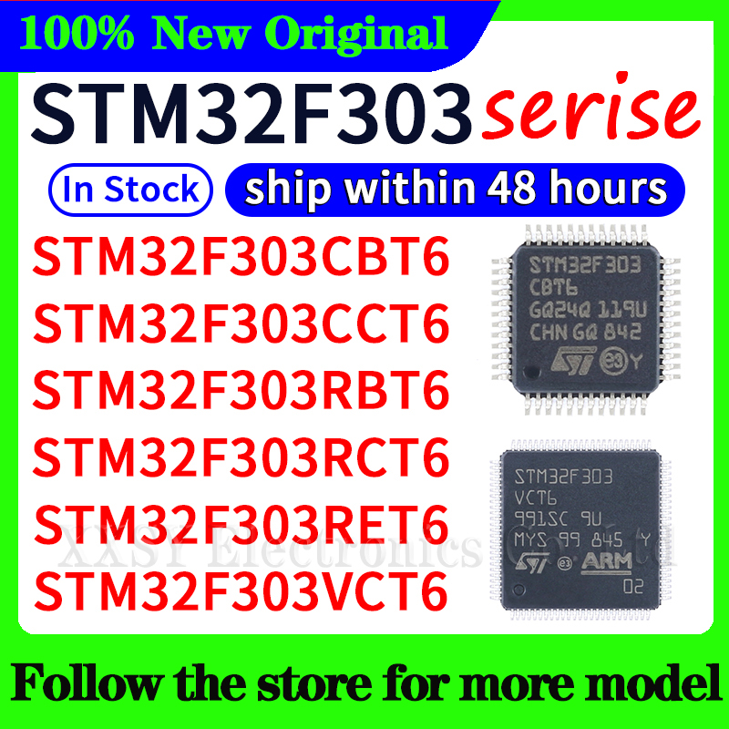 STM32F303CBT6 STM32F303CCT6 STM32F303RBT6 STM32F303RCT6 STM32F303RET6 STM32F303VCT6 STM32F303VET6 Высокое качество Новый