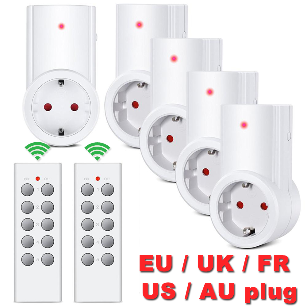 Control remoto inteligente inalámbrico toma de corriente interruptor de luz enchufe toma de corriente enchufe de la UE con Control remoto