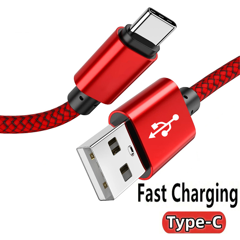 12W Usb A-유형 C 충전 케이블 삼성 화웨이 Xiaomi 안드로이드 Usb C 고속 충전 용 나일론 꼰 고속 데이터 케이블