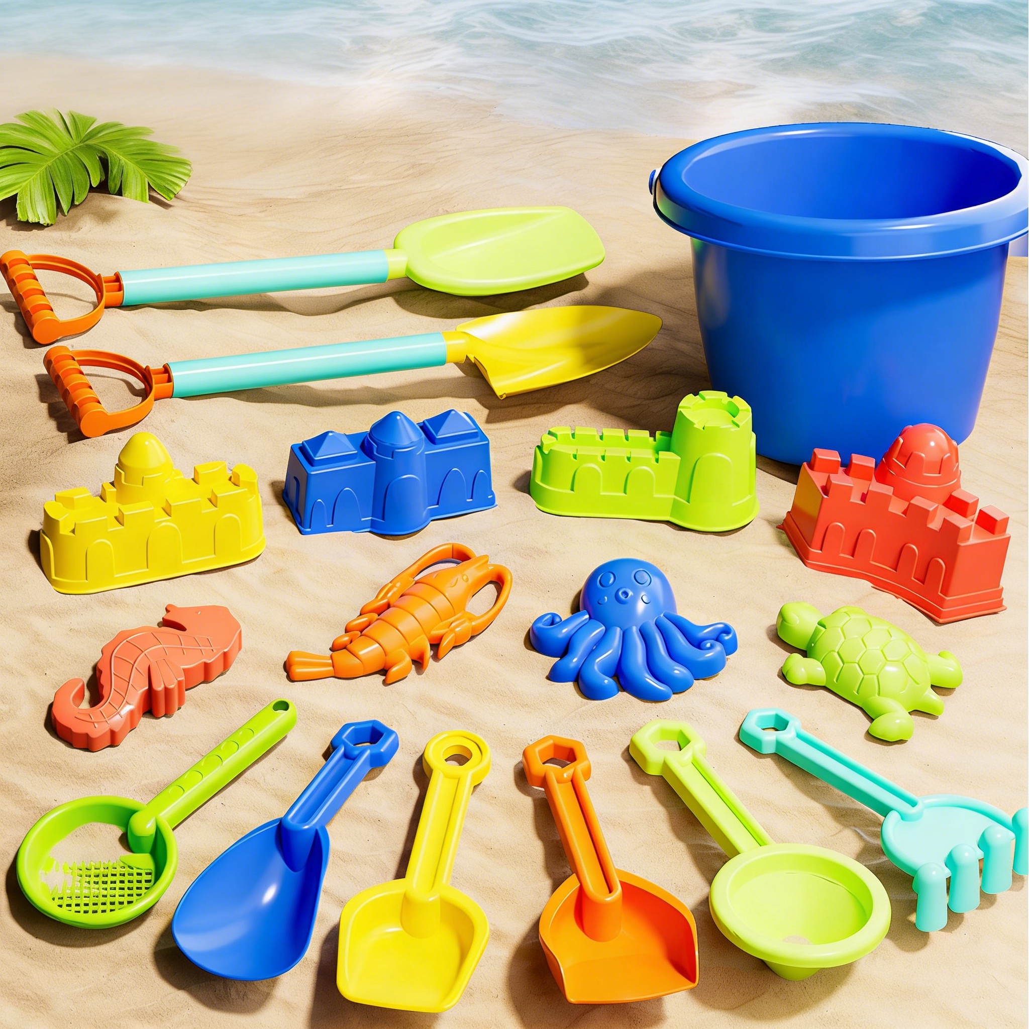 Juego de Herramientas para Jugar en la Arena, Juego de Palas para Excavar Arena para Niños, Cubo de Playa para Bebés, Juguete para Niños y Niñas