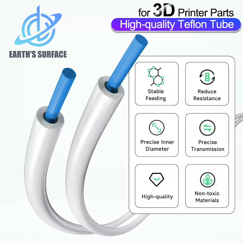 Peças de impressora 3d para creality k1c ender 3 v3 extrusora bowden tubo ptfe para j-head hotend 1.75mm filamento id 2mm od 4m ptfe id 25