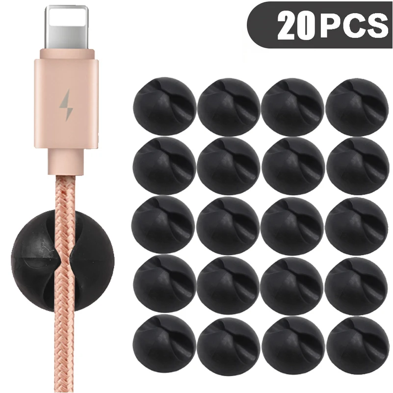 20 Chiếc Bảng Điều Khiển Xe Điện Thoại Quản Lý Cáp Sạc Dòng Khóa Kẹp Cố Định Bàn Làm Việc Gọn Gàng Nhà Tổ Chức Giá Đỡ Tự Động Phụ Kiện Nội Thất