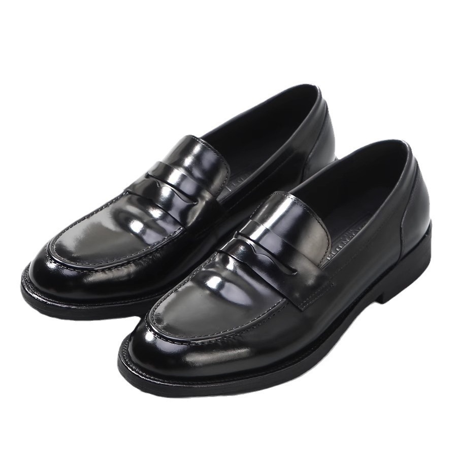 YETTIES Mocassini Cordovan fatti a mano conchiglia, slip-on con suola in pelle ribalta Goodyear, scarpe da sposa e eleganti di lusso per uomo