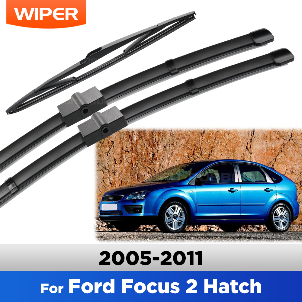 Wiper Front Rear Wiper Blades Set For Ford Focus 2 2005-2011 Windshield Windscreen Front Rear Window 26"+17"+14"