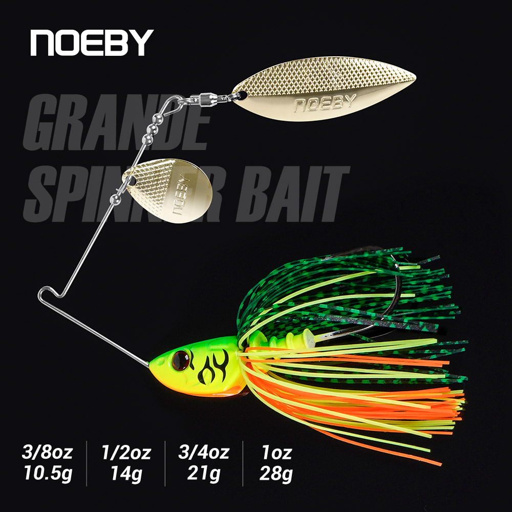 Noeby Spinnerbait 10.5G 14G 21G 28G Kail Stinger Jarum Pisau Willow Ganda Umpan Kawat Sendok untuk Bass Pike Metal Umpan Pancing