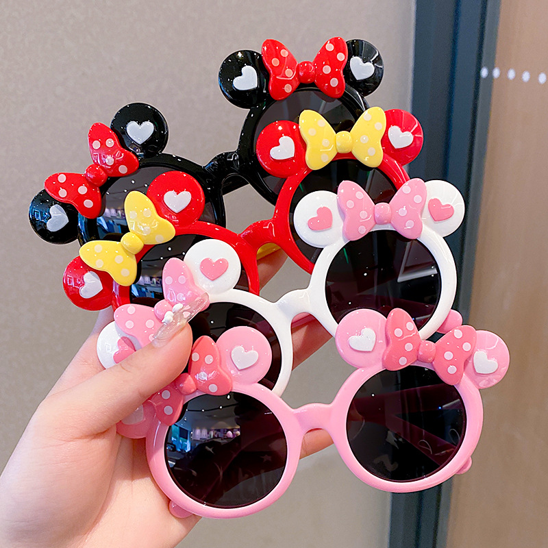 Nuevas gafas de sol de Mickey Mouse de Anime de Disney, gafas Kawaii de Minnie, gafas de dibujos animados para niños, sombrillas de verano para niñas y niños, regalos de juguete