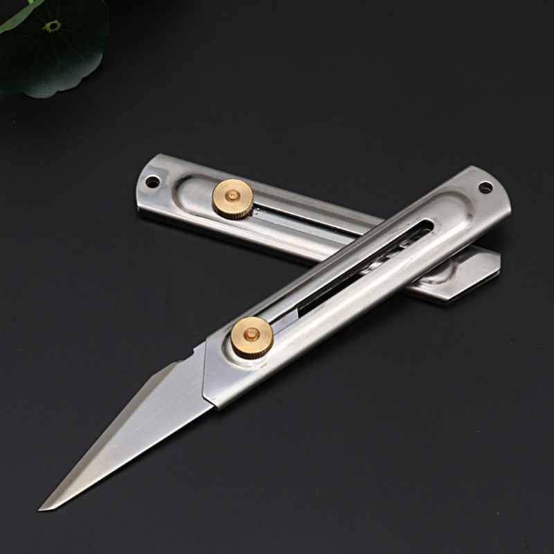 Adjustable Stainless Steel Utility Knife Wood Carving Rope Leather Cutting CSO Outdoor Survival Rescue Tool Replaceable Blade