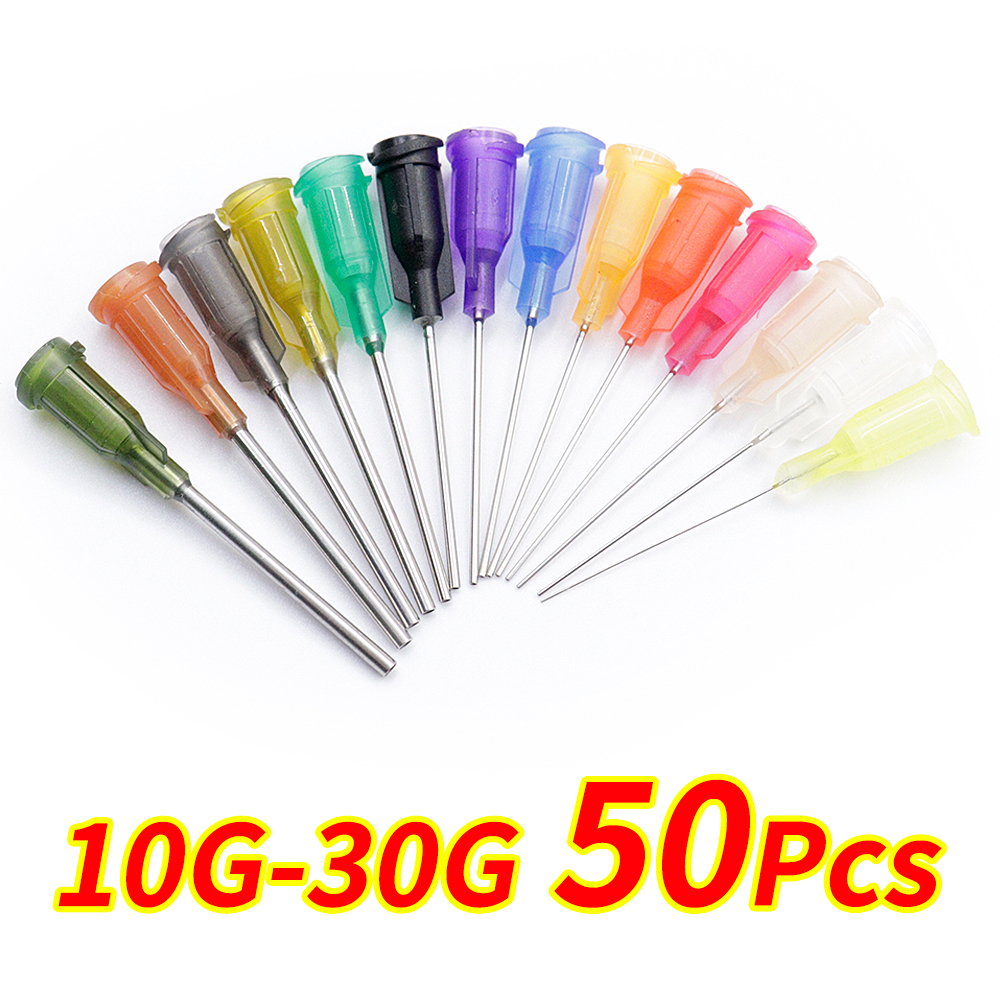 10G-30G 25mm Igła dozująca 1-calowa igła dozująca ze stali nierdzewnej Spiralna igła do kleju do napełniania e-płynów i kleju