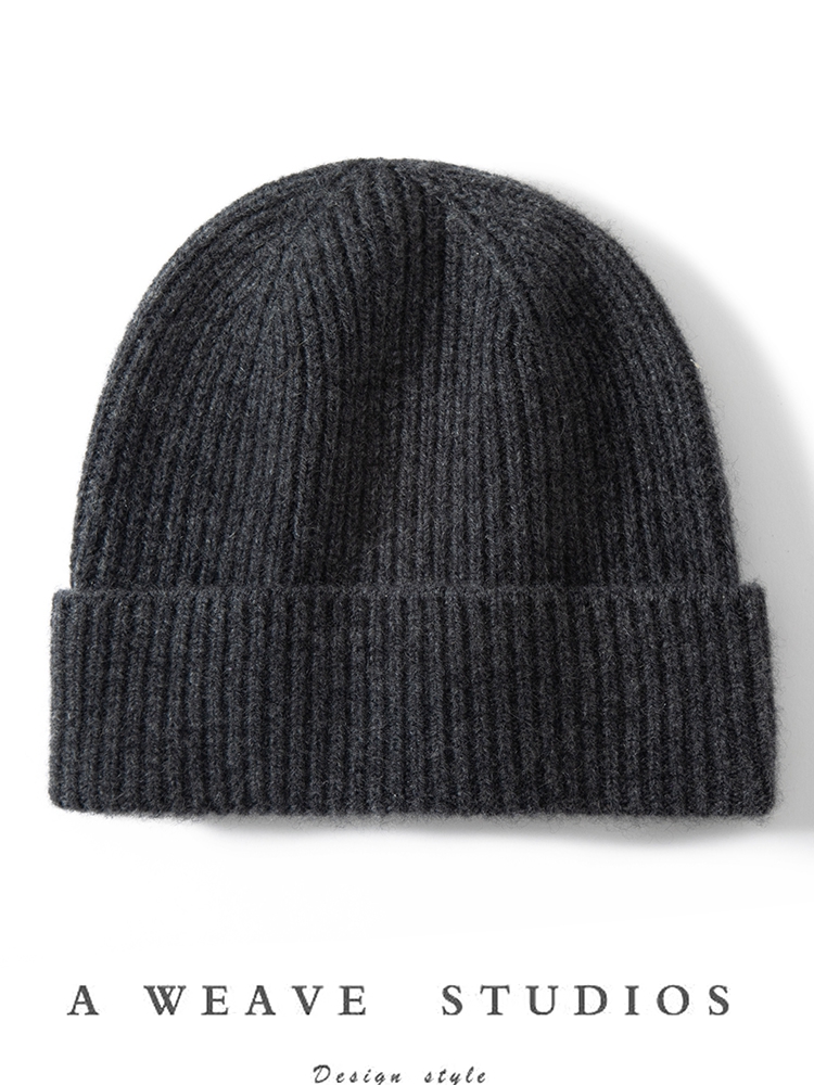 CHICUU Gorro de cachemira 100% para mujer, gorro de punto de cachemira suave y grueso para mantener el calor en otoño e invierno