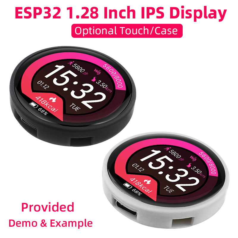 ESP32 C3 LVGL dla Arduino WiFi i Bluetooth Development Board 1.28 Inch 240*240 IPS LCD TFT Smart Display Module Opcjonalna obudowa