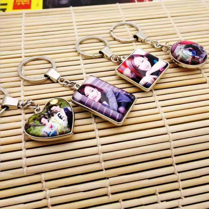 Handmade บุคลิกภาพครอบครัวพวงกุญแจสองด้าน Photo เด็กทารกพ่อแม่พี่ชายน้องสาวภาพครอบครัวส่วนตัวที่กําหนดเอง