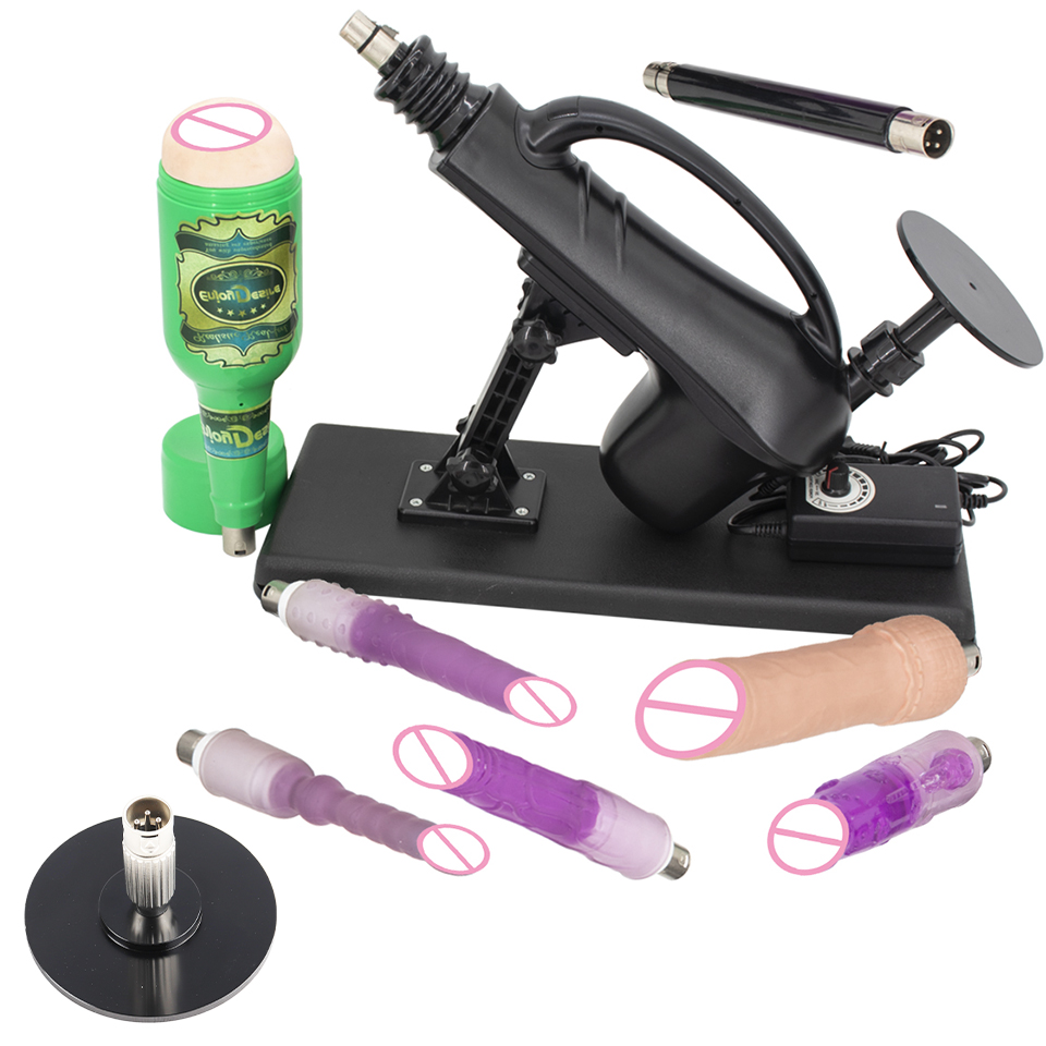 Fredorch Mini Alat Bantu Otomatis Untuk Pria Dan Wanita Mainan Masturbasi Mesin Cinta Seks Vibrator Mesin Seks Dengan Dildo Hitam