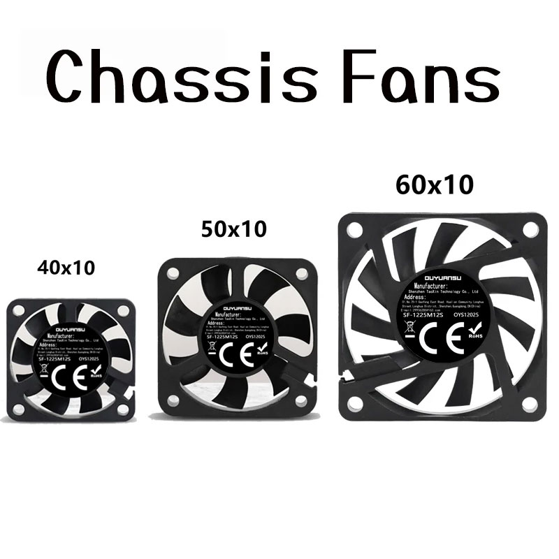 40x40x10mm 50x50x10mm 60x60x10mm 5V 2핀 PC 컴퓨터 CPU 시스템 방열판 브러시리스 냉각 팬 자동 섀시 라디에이터 팬