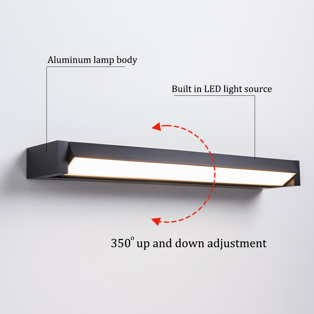 Ângulo ajustável luzes led ao ar livre lâmpada de parede à prova dwaterproof água jardim fiação modelo lâmpada parede simples alumínio luzes parede luminária