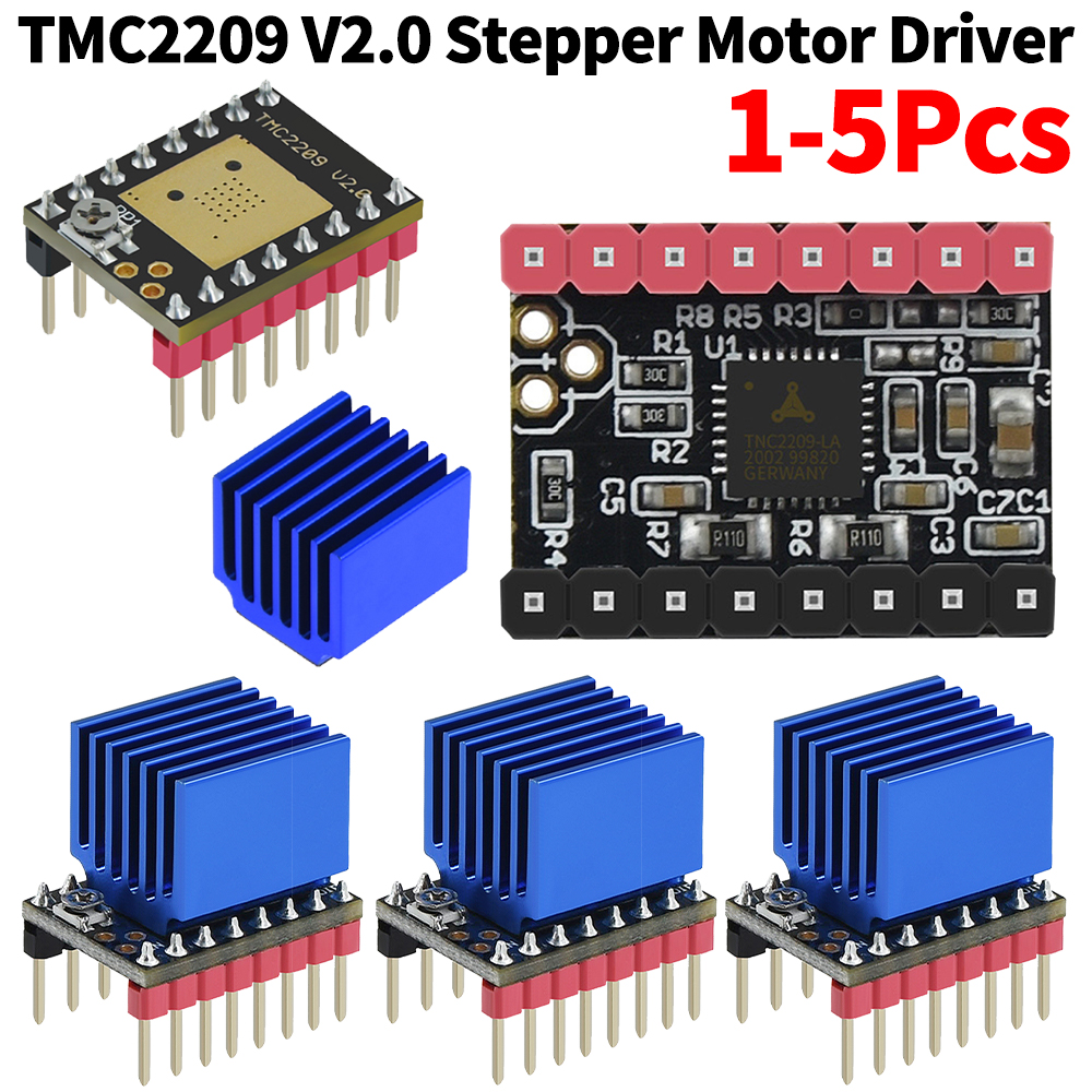 TMC2209 V2.0 Stappenmotor Driver UART 2.5A Peak Stepstick Stille Driver Ondersteuning Stap/Dir en Uart Modus 3D Printer Moederborden