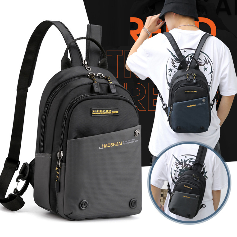 Hommes petit sac à dos sac à dos messager bandoulière poitrine sacs multi-usages militaire voyage Nylon mâle mode sac à dos sac à dos