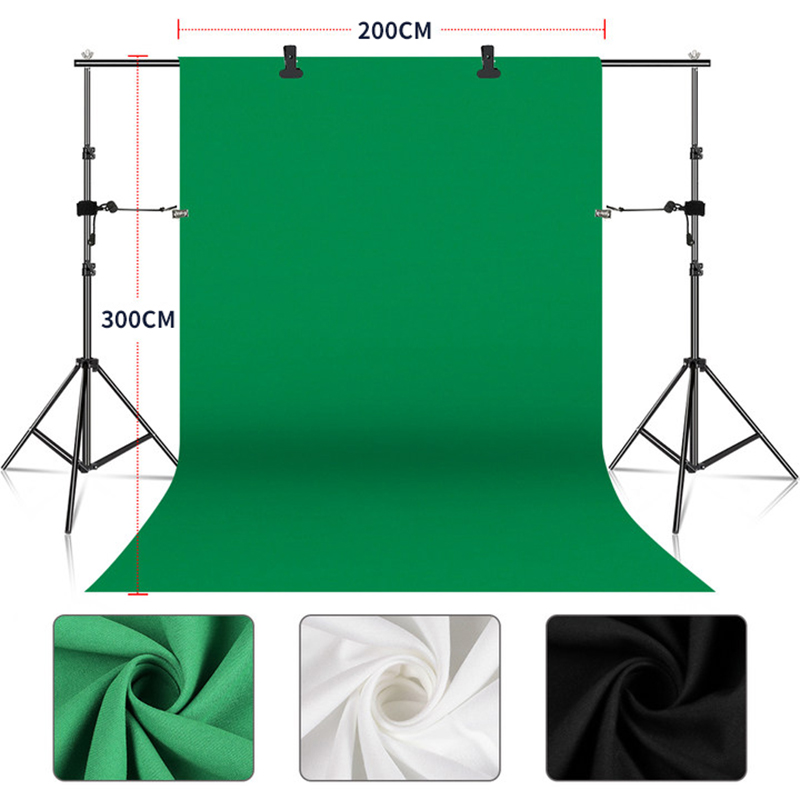 Sh pano de fundo apenas tela verde chroma chave algodão tecido têxtil fundo branco para fotografia de estúdio fotográfico