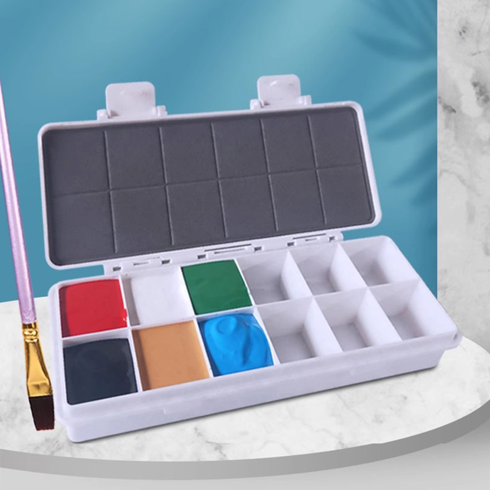 Caixa de pintura hidratante selada, 12/24/18/36 grade, organizador de pigmento de óleo, paleta de aquarela, tintas acrílicas, armazenamento de materiais de arte