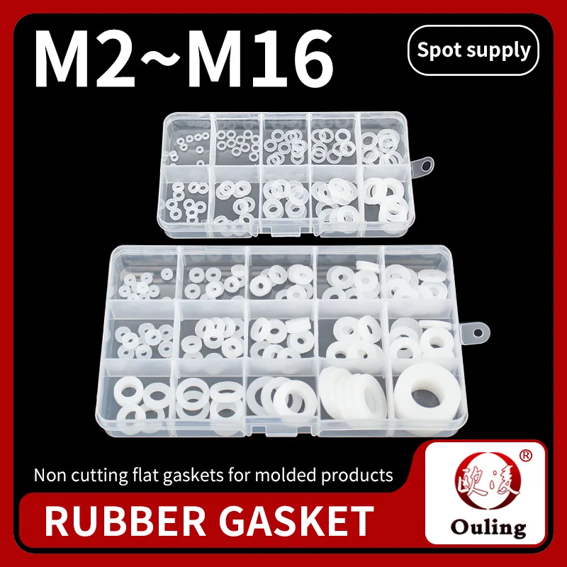 Cincin Penyegel Karet Nitril NBR, Cincin O-Ring Karet Silikon untuk Keran, Kit Perbaikan Gasket Datar, O-Ring