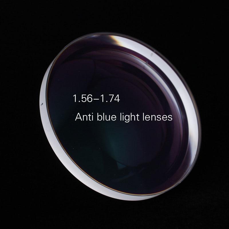 1.56 / 1.61 / 1.67 / 1.74 Ultra-Hoge Brekingsindex Ultra-Dunne Anti-Blauw Licht Asferische glazen Lens Voor Bijziendheid