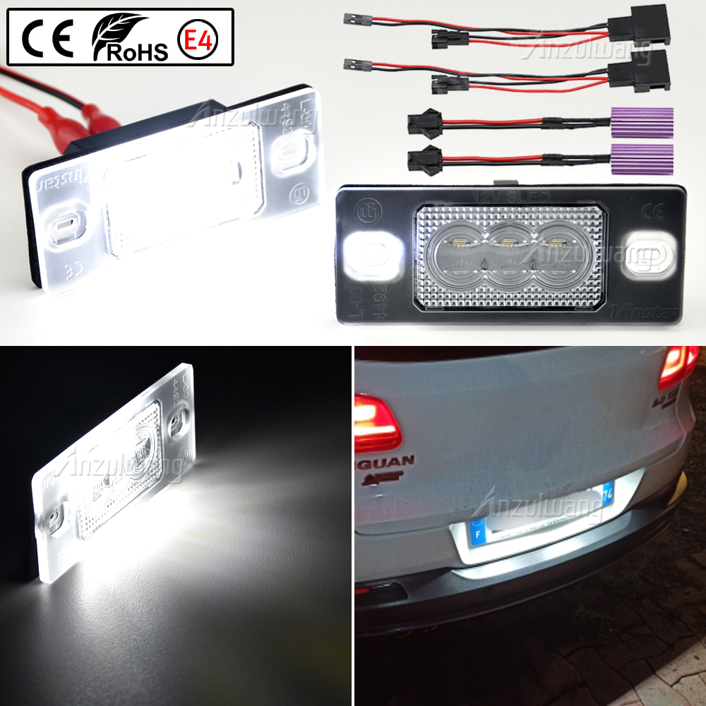 Eclairage de plaque LED CANBUS pour Volkswagen Touareg, avec roue de rechange peu encombrante, Tiguan VW Golf 5 5D Touring 12V