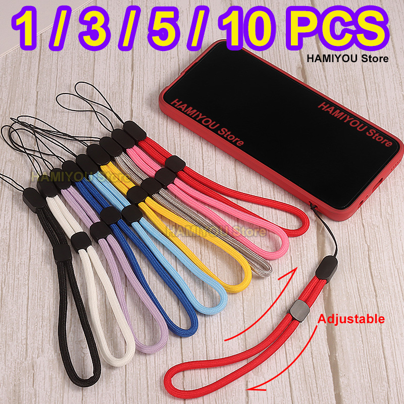 Red Adjustable Mobile phone Strap / Color Wrist Lanyard for USB Flash Drives Keys Keychains Camera Key For Samsung XIAOMI iPhone