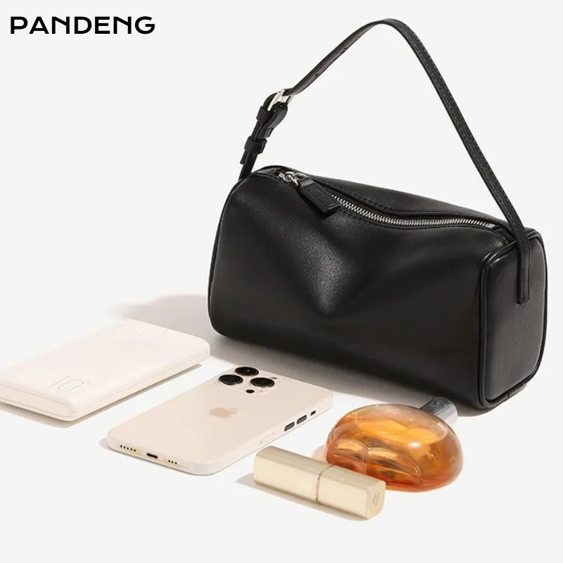 Bolso de hombro de cuero genuino para mujer, diseño de lujo, bolso de mano para ir al trabajo, bolso cruzado para compras y viajes