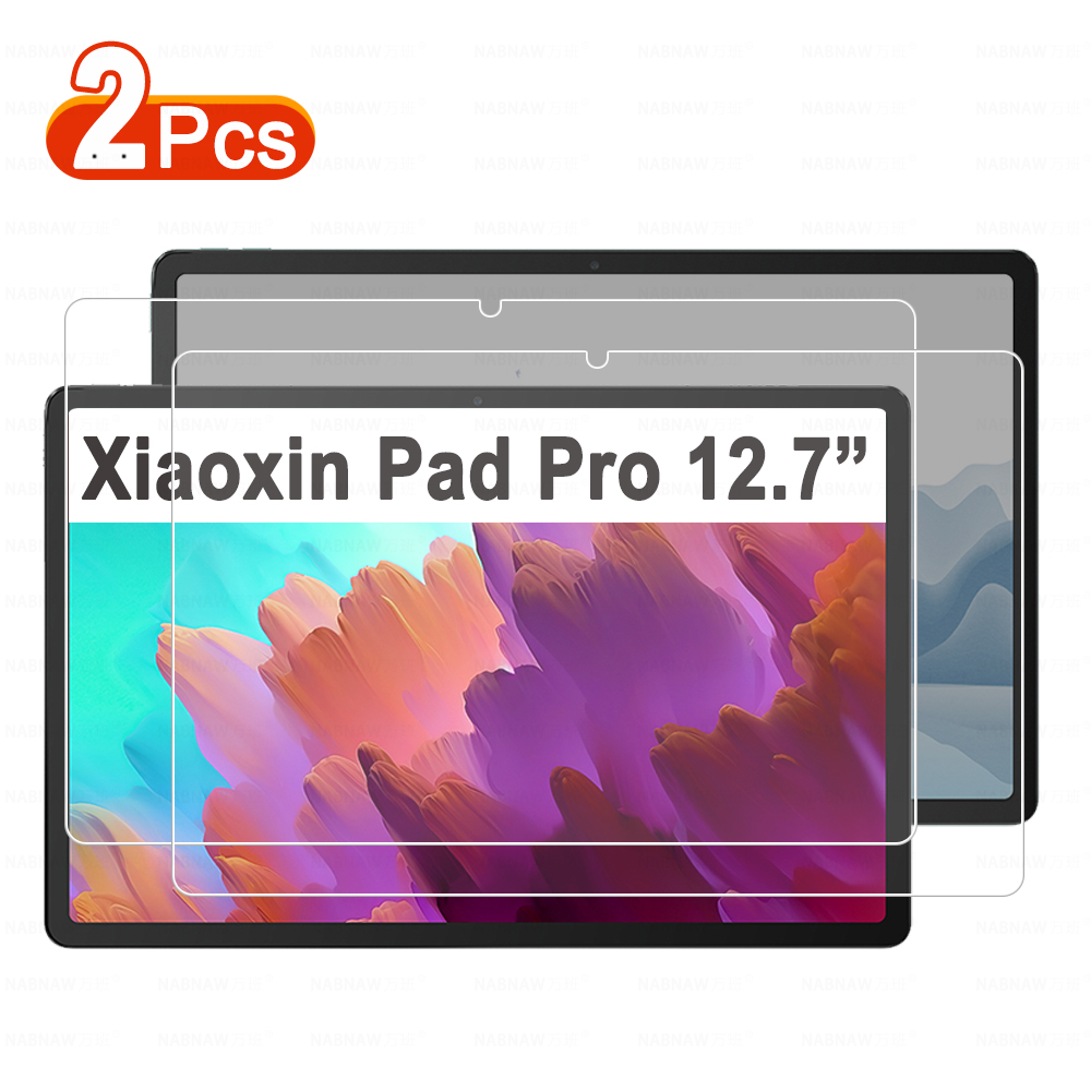 2 peças hd protetor de tela à prova de riscos vidro temperado para lenovo xiaoxin pad pro 12.7 polegadas 2023 tablet película protetora