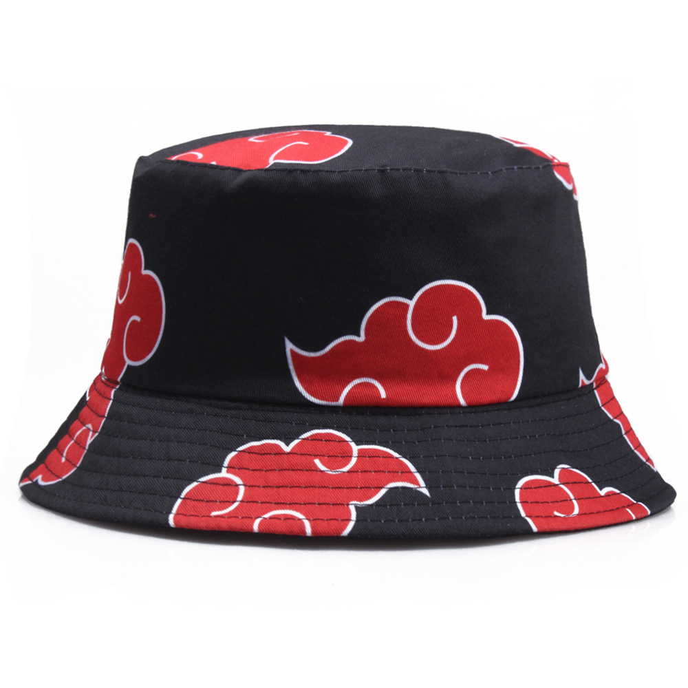 Chapéu de balde protetor solar ao ar livre para homens e mulheres, arte japonesa Cartoon Print, Cloud Fisherman Basin Cap