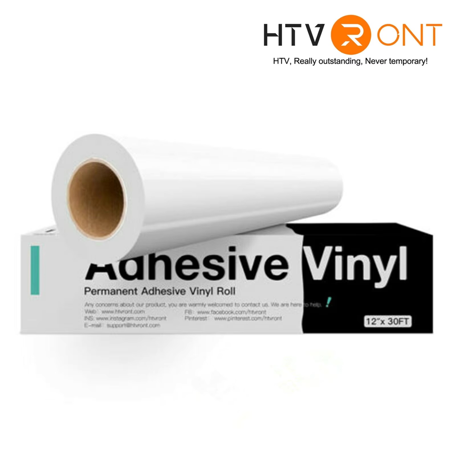 HTVRONT 12 "X 30ft/30x900 cm Multi Colori Adesivo Permanente Rotolo di Vinile per Cricut Craft Cutter FAI DA TE Tazza Cassa di Vetro Decor adesivi