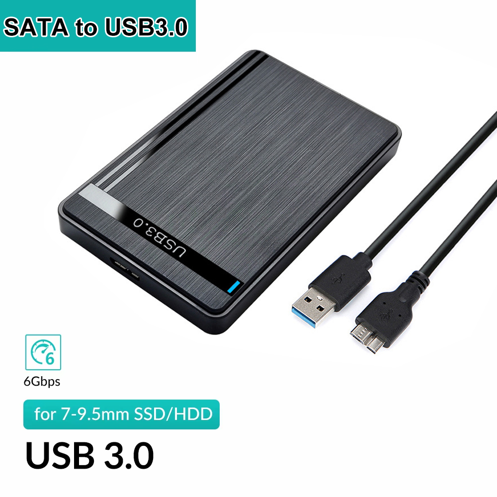 Caja HDD de 2,5 pulgadas SATA a USB 3,0 caja de disco duro externo 6Gbps velocidad SATA SSD HDD funda para accesorios de ordenador portátil