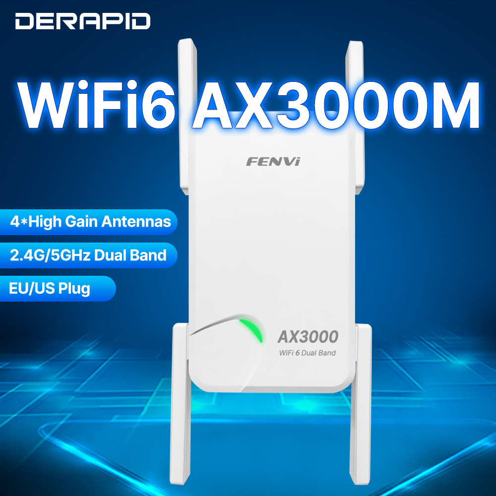 AX3000 WiFi 6 Repeater Roteador Wi-Fi 6 Signalverstärker 5G 2,4G 802.11ac Gigabit Long Range WiFi Extender Verstärker WPS Einfaches Set