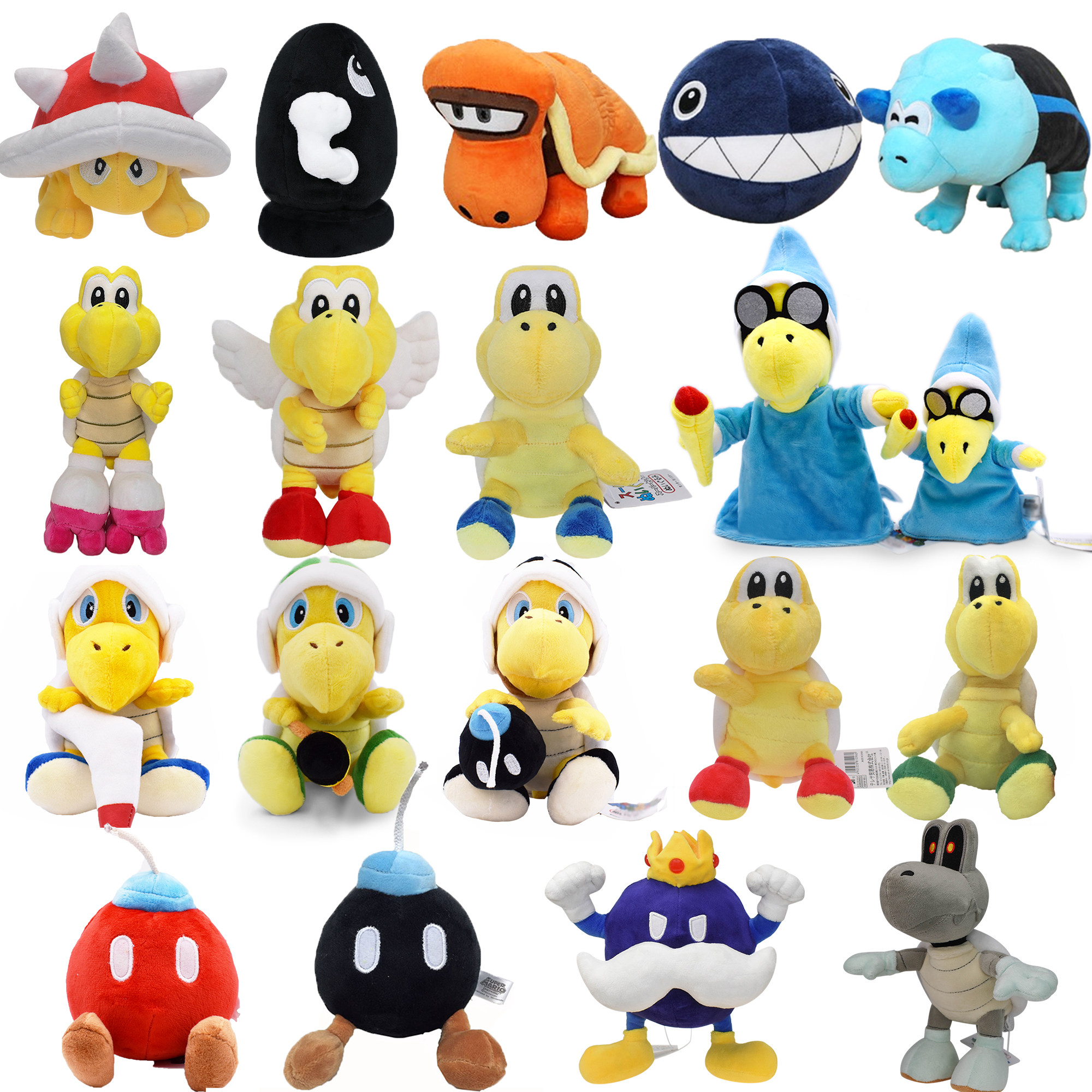 Новый Mario Bros плюшевый Koopa Troopa Bulrush Chain Chomp Armad Bullet Bill Bob-omb Dry Bones мягкие куклы мягкие игрушки подарок на день рождения